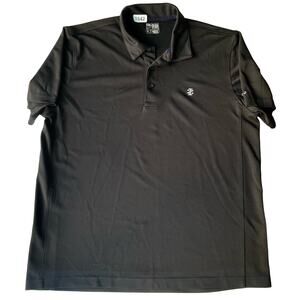 ZOD Golf Men’s Short Sleeve Polo Shirt Size L, Solid Black
